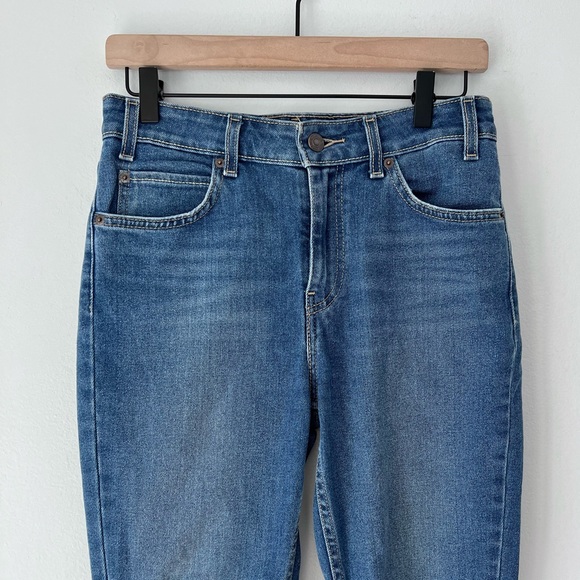 Levi's 721 Vintage High Rise Skinny Ankle Distressed Denim Jeans Blue Size 27 - Picture 3 of 16